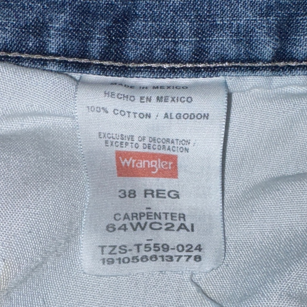 Wrangler Men's Classic Blue Jean Shorts Sz 38 - Picture 7 of 13